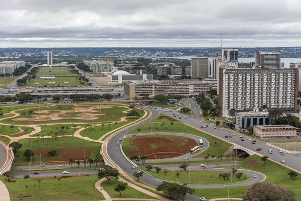 Vista Desde Torre Los Jardines Burle Marx Calles Circulares Centro — Foto de Stock