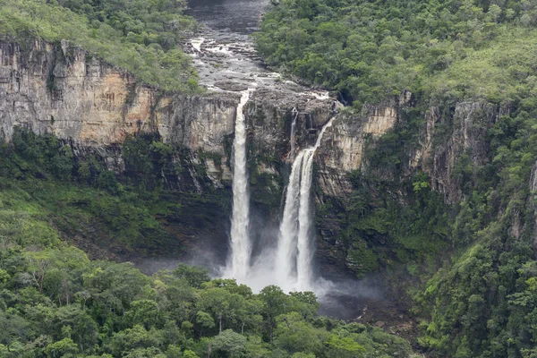 Wunderschöne Landschaft Mit Großen Wasserfällen Der Natur Vom Aussichtspunkt Mirante — Stockfoto