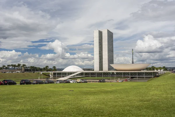 Nationaal Congres Gebouw Met Twee Torens Centrale Brasilia Federaal District — Stockfoto