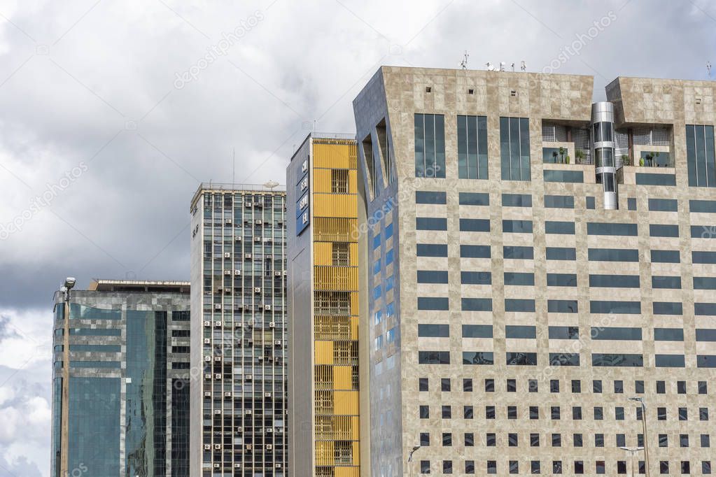 Buildings in downtown Brasilia, Federal District, capital city of Brazil