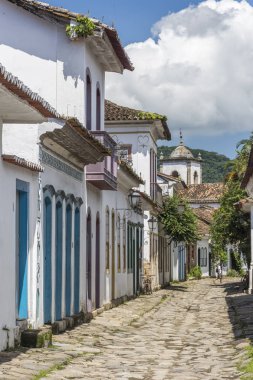 Koloni tarihi şehir Paraty, Costa Verde bölgesi Güney Rio de Janeiro, Brezilya için binalarda