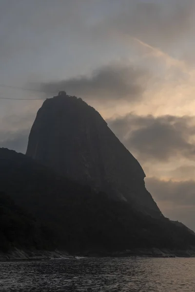 Bela Paisagem Anoitecer Durante Nascer Sol Praia Vermelha Com Pão — Fotografia de Stock