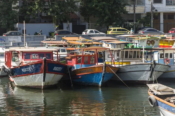 Barcos Pesca Estacionados Distrito Urca Cidade Rio Janeiro Brasil — Fotografia de Stock