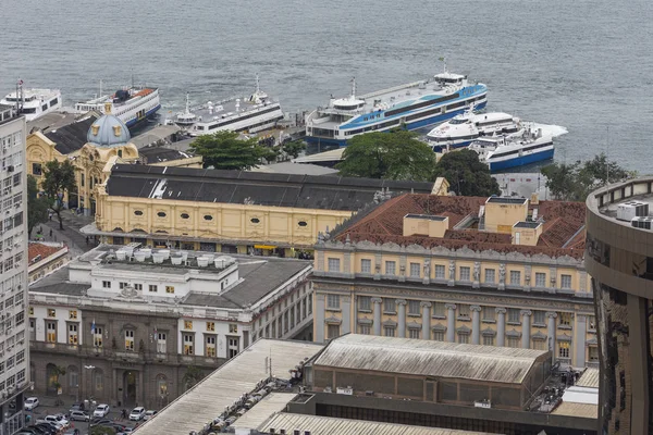 Landskap Kollektivtrafiken Med Pråm Guanabara Bay Downtown Rio Janeiro Brasilien — Stockfoto