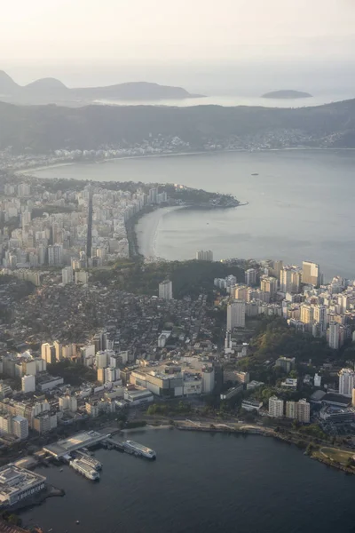 Uçak Pencere Uçan Binalar Evler Brezilya Sao Paulo Şehrinde Havadan — Stok fotoğraf