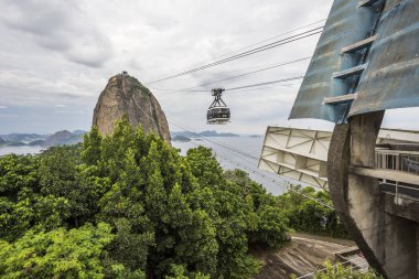Pao de Acucar (Sugar Loaf Dağı) Rio de Janeiro, Brezilya için üzerinden görüntülemek