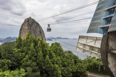 Pao de Acucar (Sugar Loaf Dağı) Rio de Janeiro, Brezilya için üzerinden görüntülemek