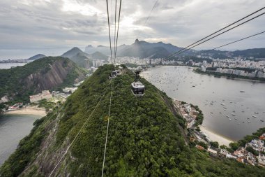 Pao de Acucar (Sugar Loaf Dağı) Rio de Janeiro, Brezilya için üzerinden görüntülemek