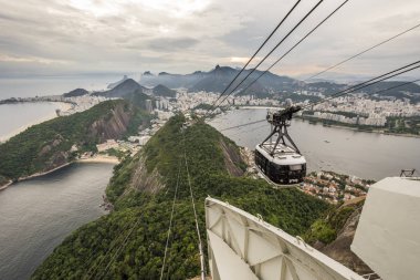 Pao de Acucar (Sugar Loaf Dağı) Rio de Janeiro, Brezilya için üzerinden görüntülemek