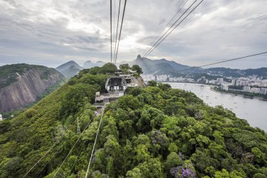 Pao de Acucar (Sugar Loaf Dağı) Rio de Janeiro, Brezilya için üzerinden görüntülemek