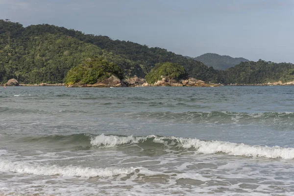 Hermosa Playa Tropical Paisaje Oceánico Ilha Grande Costa Verde Sur — Foto de Stock