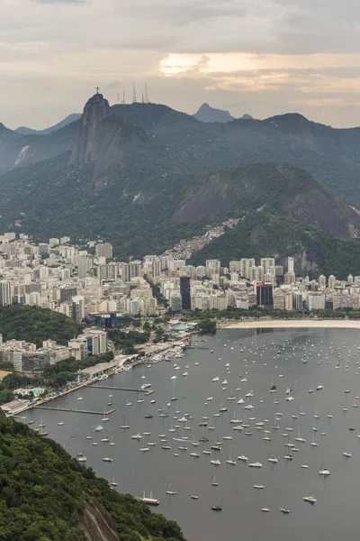 Pao Acucar Sugar Loaf Mountain Kilátás Során Naplemente Rio Janeiro — Stock Fotó