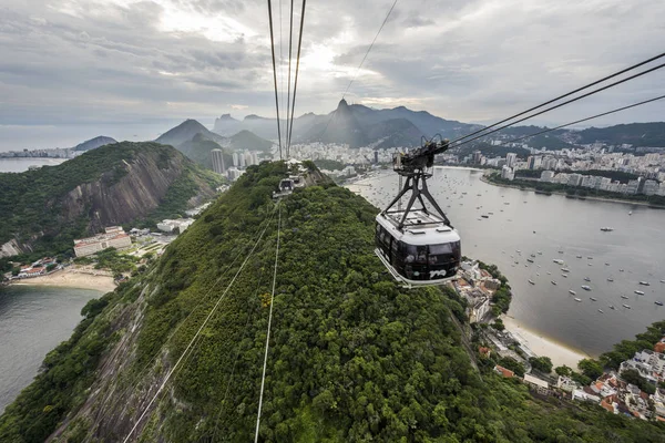 Visa Från Pao Acucar Sugar Loaf Mountain Rio Janeiro Brasilien — Stockfoto