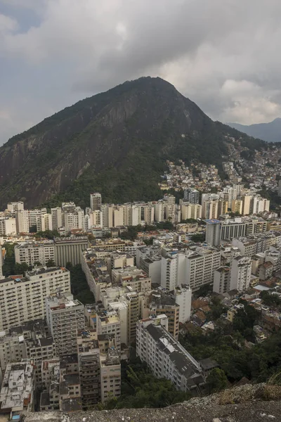 Vista Para Cidade Montanhas Agulinha Copacabana Rio Janeiro Brasil — Fotografia de Stock