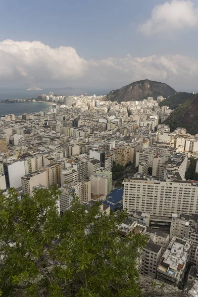 Kilátás Városra Hegyek Agulinha Copacabana Rio Janeiro Brazília — Stock Fotó