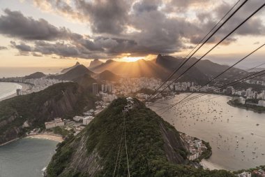 Görünüm şeker Loaf Dağı, Rio de Janeiro, Brezilya