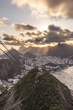 Görünüm şeker Loaf Dağı, Rio de Janeiro, Brezilya