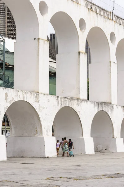 Zobacz Arcos Lapa Akwedukt Lapa Historycznym Centrum Rio Janeiro Brazylia — Zdjęcie stockowe