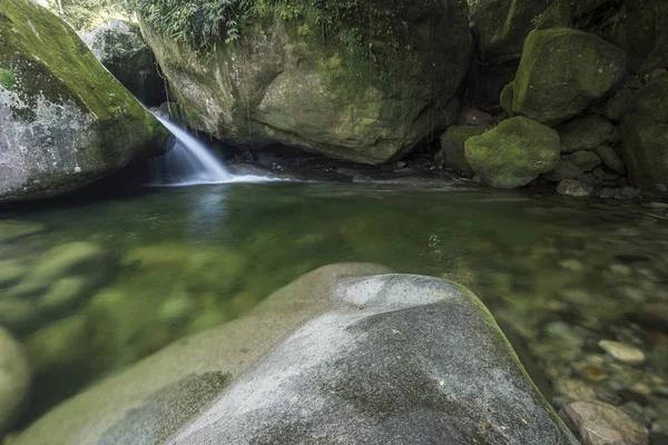 Beautiful tropical river pool landscape in the rainforest, Ilha Grande, Costa Verde, south Rio de Janeiro, Brazil