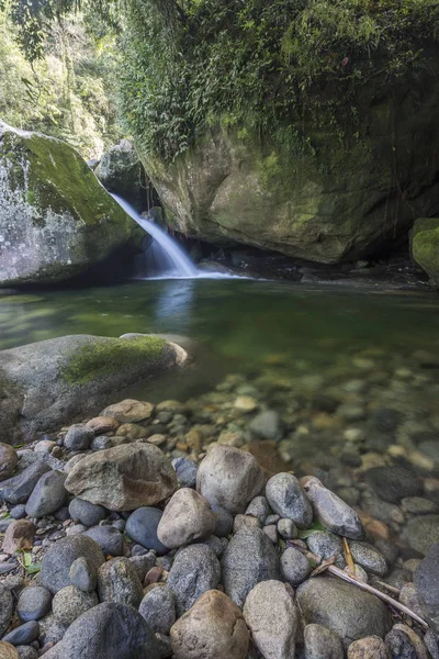 Beautiful tropical river pool landscape in the rainforest, Ilha Grande, Costa Verde, south Rio de Janeiro, Brazil