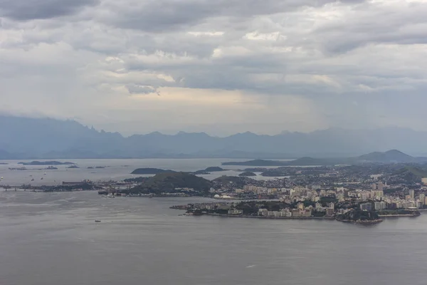 Kilátás a Sugar Loaf Mountain, Rio de Janeiro, Brazília — Stock Fotó