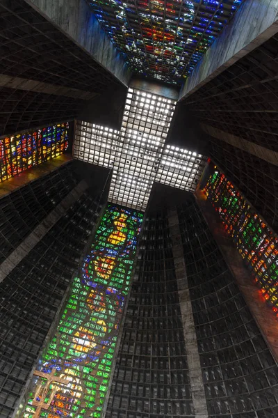 Pohled Metropolitní Katedrálu Rio Janeiru Brazílii — Stock fotografie