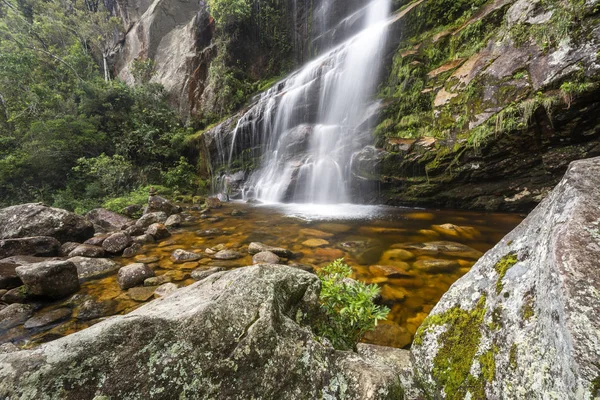 Beautiful waterfall in Serra dos Órgãos, Rio de Janeiro, Brazi