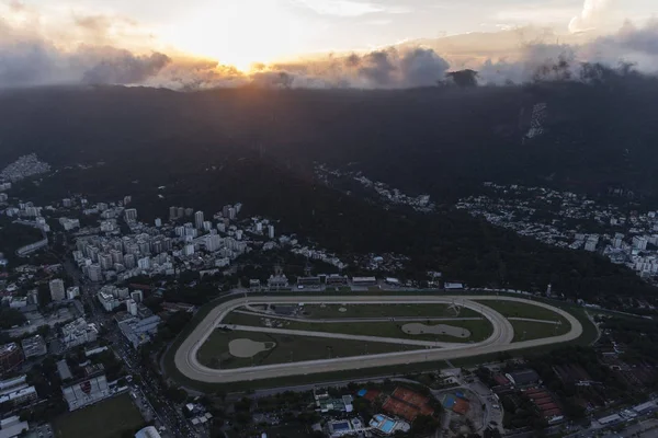 Vista aérea desde helicóptero al Jockey Club, Río de Janeiro , — Foto de Stock