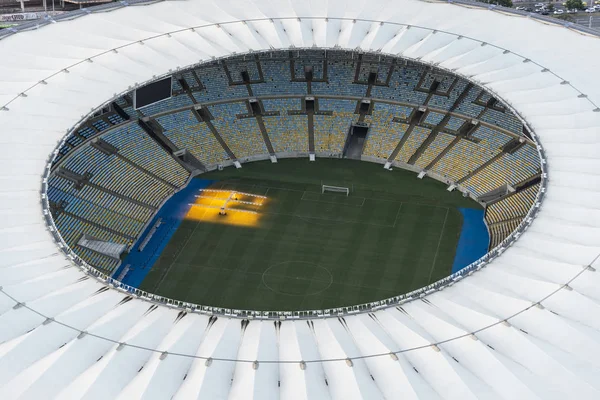 Letecký pohled na Maracanský stadion během letu vrtulníkem v Riu — Stock fotografie