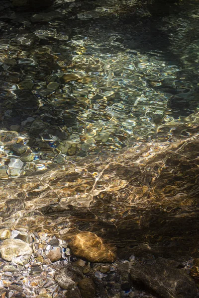 Wasserspiegelungen im Fluss Serrinha, Rio de Janeiro, Brasilien — Stockfoto