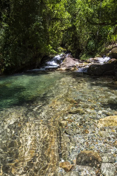 Hermoso paisaje fluvial de selva tropical en Serrinha, Río de Janeiro — Foto de Stock