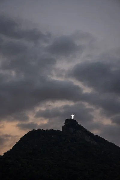 Christ the Redeemer with beautiful clouds, Rio de Janeiro, Brazi