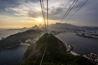 Rio de Jane Sugar Loaf Dağı'ndan görülen güzel manzara