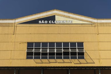 Vista para barracão de escola de samba na Cidade do Samba, Sant