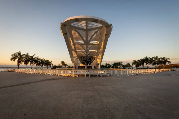 Hermosa Luz Del Atardecer Con Vista Edificio Arquitectura Moderna Del —  Fotos de Stock