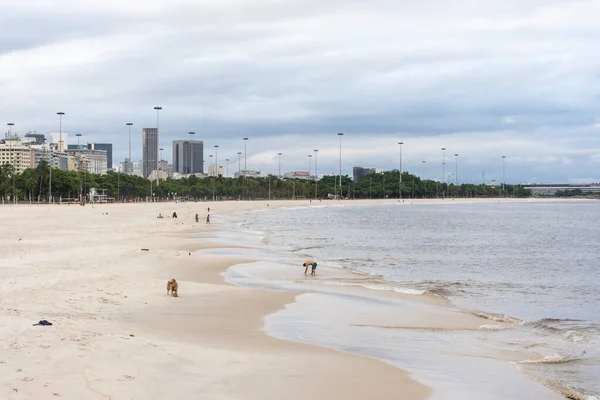 Όμορφη Θέα Ένα Άδειο Flamengo Beach Κατά Διάρκεια Της Επιδημίας — Φωτογραφία Αρχείου