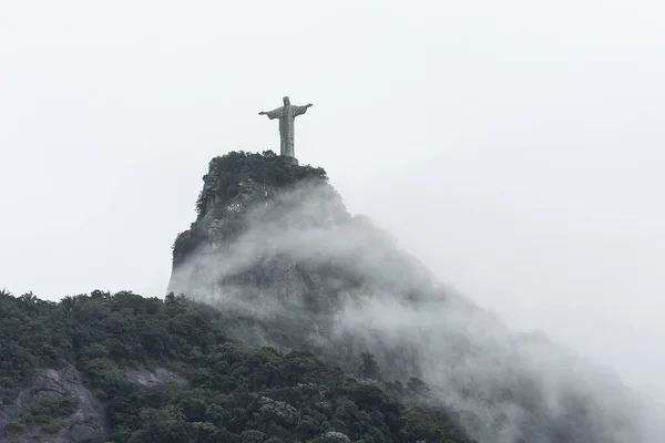 Corcovado Dağı Rio Janeiro Brezilya Kurtarıcı Nın Güzel Manzarası — Stok fotoğraf