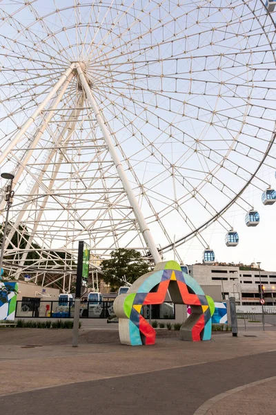 Prachtig Uitzicht Reuzenreuzenrad Het Centrum Van Rio Janeiro Brazilië — Stockfoto