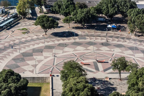 Smuk Udsigt Til Historisk Offentlig Plads Centrum Rio Janeiro Brasilien - Stock-foto