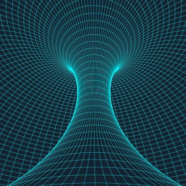 Tel kafes torus bağlı çizgiler ve noktalar ile. Kafes çokgen öğe. Vektör çizim Eps10.