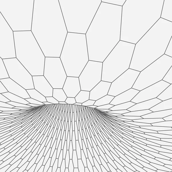 Torus Wireframe con líneas y puntos conectados. Elemento poligonal de malla. Ilustración vectorial EPS10 . — Vector de stock