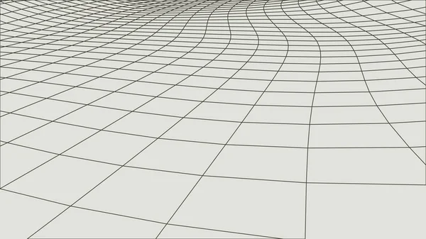 Abstrakt vektor landskap bakgrund. Nätet för cyberrymden. 3D-teknik vektor illustration. — Stock vektor
