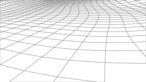 摘要矢量景观背景.网络空间网格。3d技术矢量说明. — 图库矢量图片