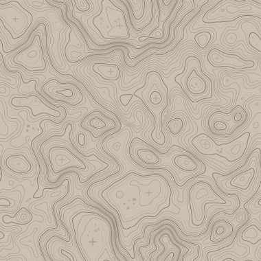 Sorunsuz topografik harita kontur arka plan. Topo harita yükseklik ile. Kontur harita vektör. Coğrafi dünya topografya sorunsuz doku vektör çizim .
