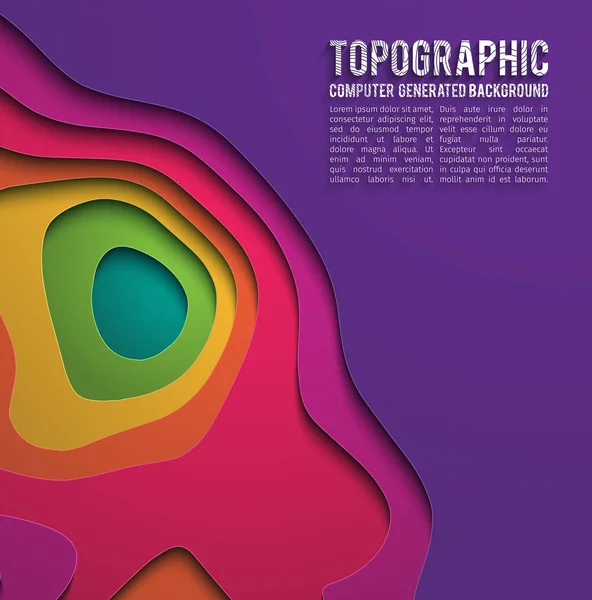 Färgglada papper utklipp. Papper skära banner koncept. Papper rista blå lutning för kort affisch broschyr flyer design i blå färger. 3D topografi lättnad. — Stock vektor