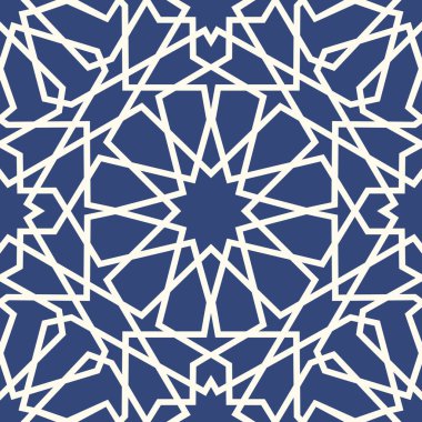 Geometrik Arapça seamless modeli. Soyut İslami vektör arka plan.