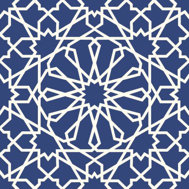 Geometrik Arapça seamless modeli. Soyut İslami vektör arka plan.