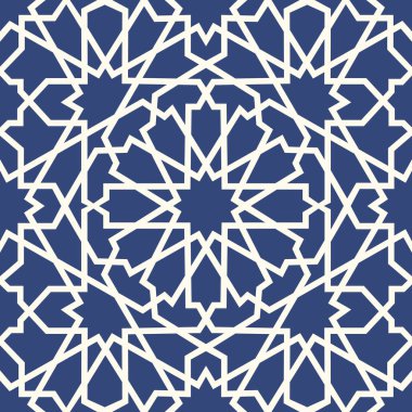 Geometrik Arapça seamless modeli. Soyut İslami vektör arka plan.