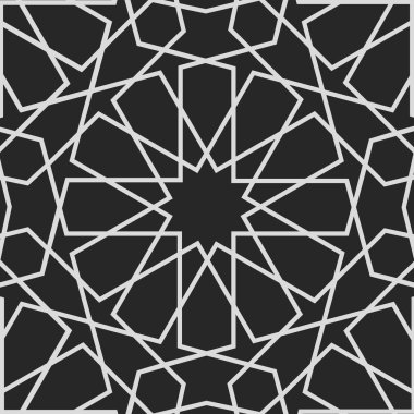Geometrik Arapça seamless modeli. Soyut İslami vektör arka plan.