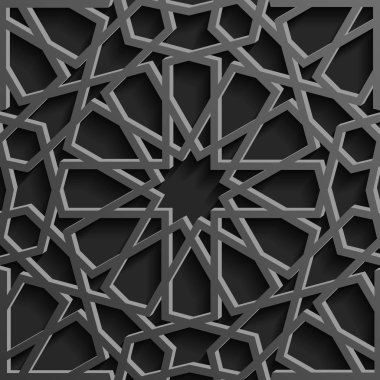 Sorunsuz imkanı İslam desen 3d. Geleneksel Arapça tasarım.